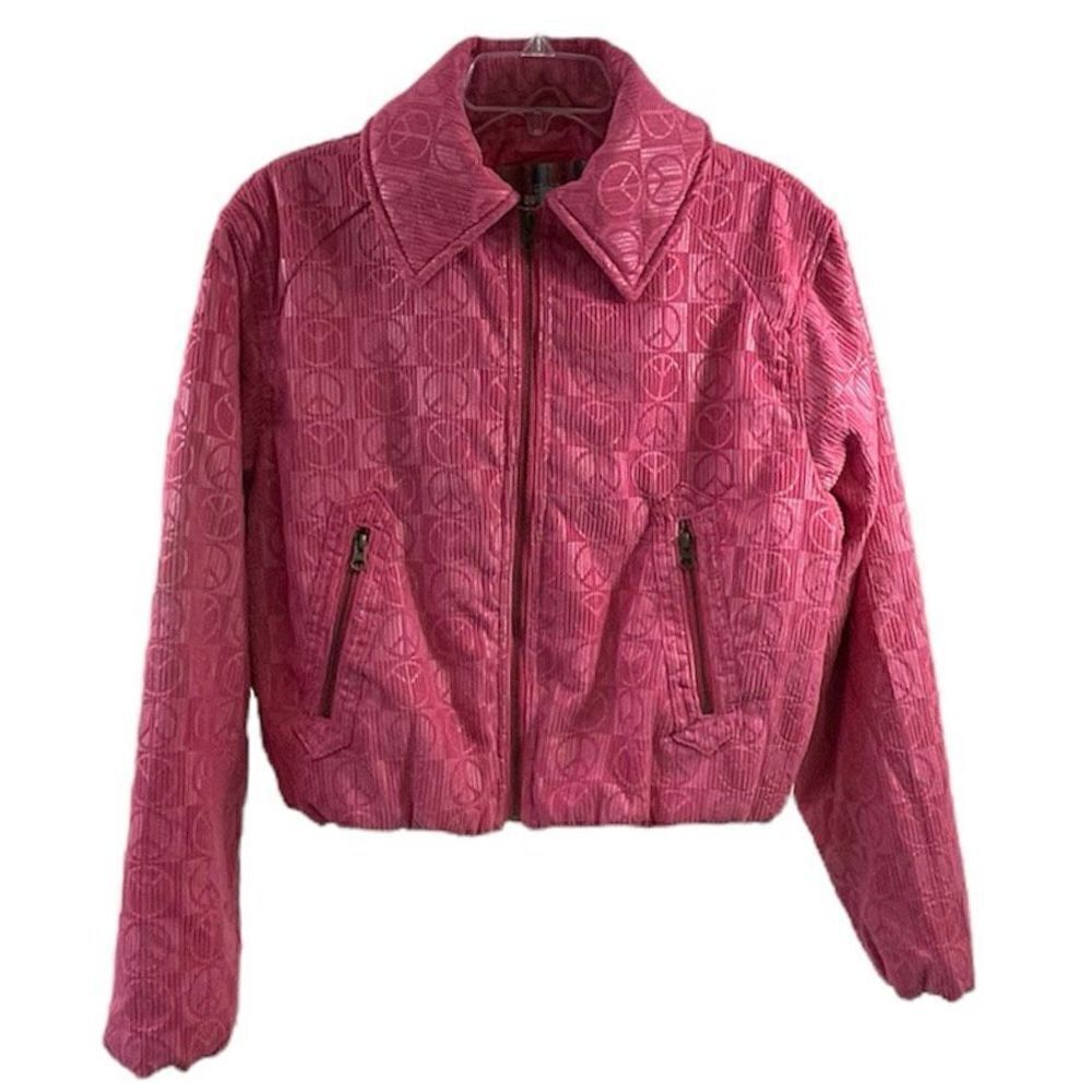 Urban Outfitters NWOT Femme Peace Sign Embossed Jacket Size S